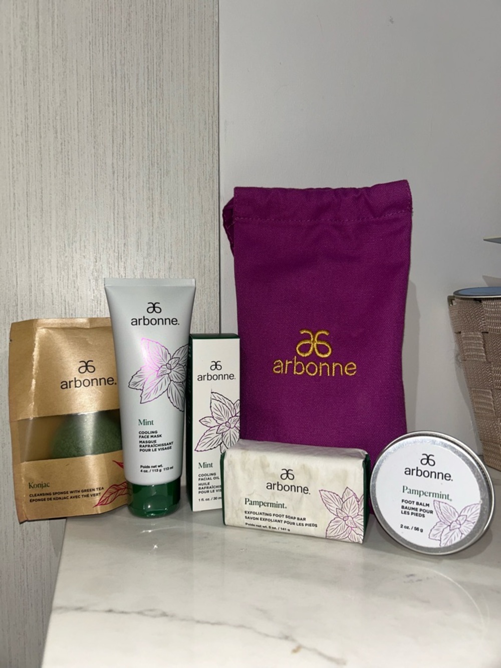 NEW Arbonne Mint Spa Set – 6-Piece Cooling & Pampermint Collection